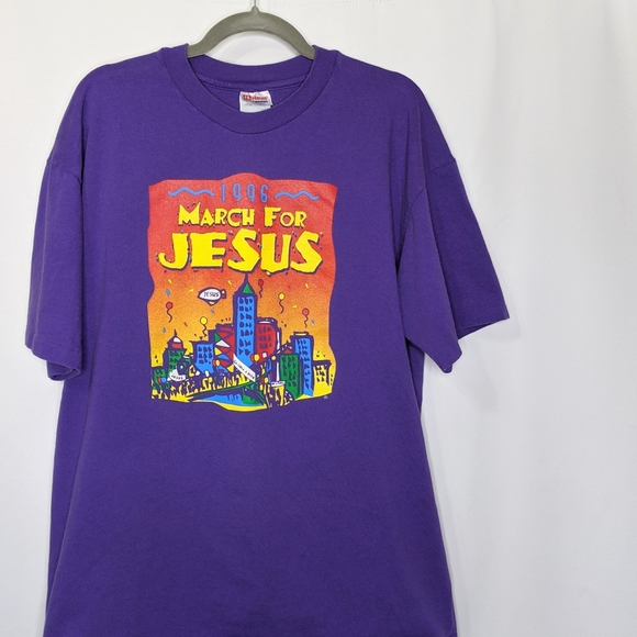 Vtg Jesus Walk March Double Sided Single Stitch - Picture 2 of 5